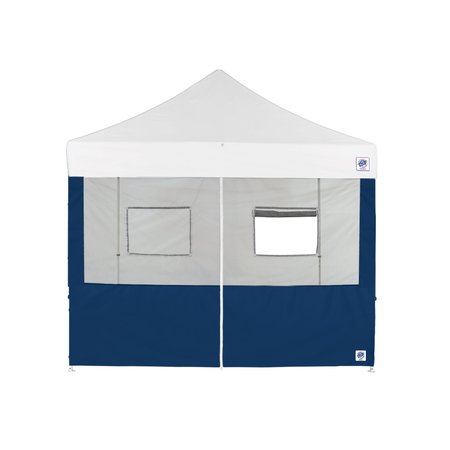E-Z UP TAA Compliant Food Booth Middle Zipper Sidewall, 10' W x 10' H, Navy Blue SW3FBFXTM10NB